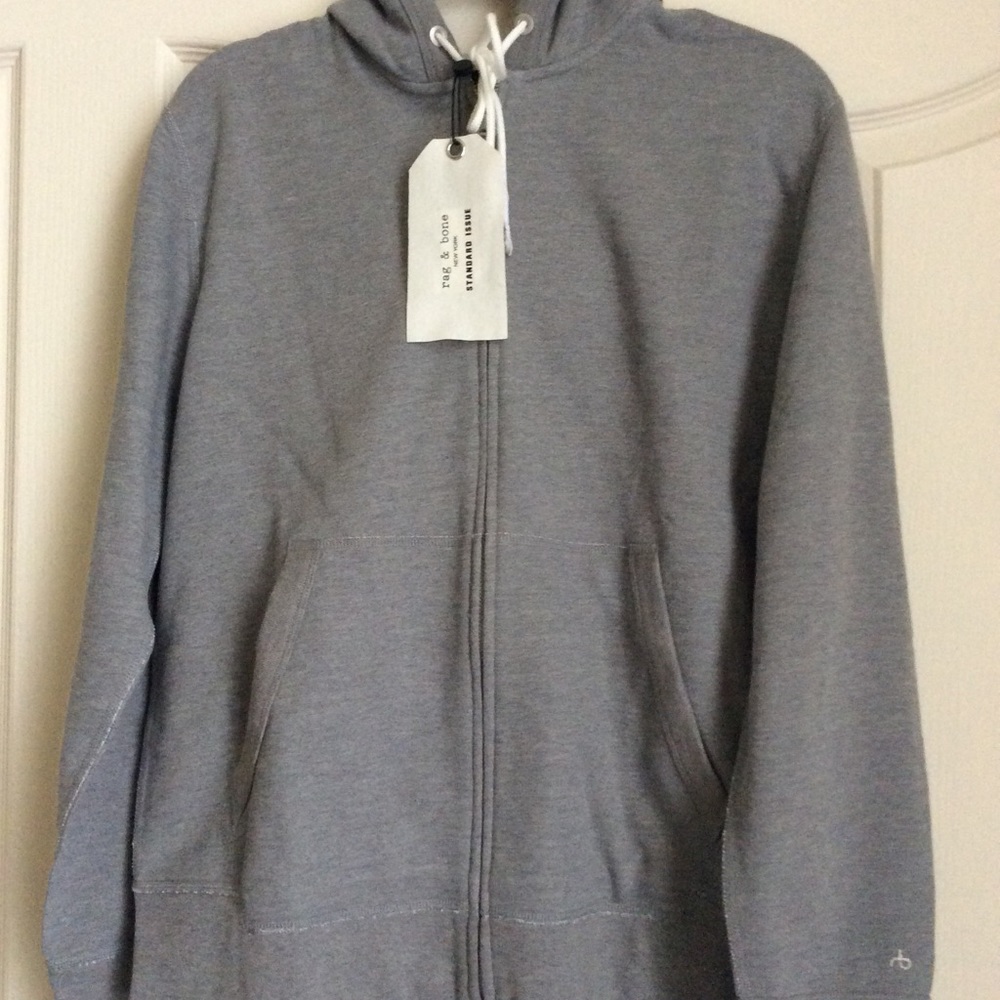 Rag & Bone Grey  jacket. Unisex with hoodie.